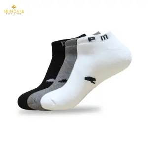 Kaos Kaki Mata Kaki Premium Pria Wanita Isi 3 Pasang  - Kaos Kaki Olahraga Tebal Nyaman Motif Logo