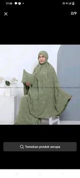 Product Review of Ra Fashion - Mukena aqila Dewasa Embos crinkle Airflow Syar'i Penutup Dagu Motif Bunga Mewah Cantik Nyaman Panjang Atasan Traveling Beli Lokal from A**e 1