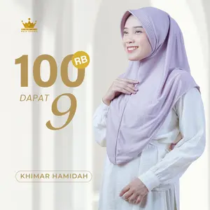 Rajagrosir01 - 100RBan Isi 9PCS Hijab Khimar Instan Pad Antem Hamidah Kerudung  dewasa panjang nyaman Muslim Syari pet antem busa warna hijab instan