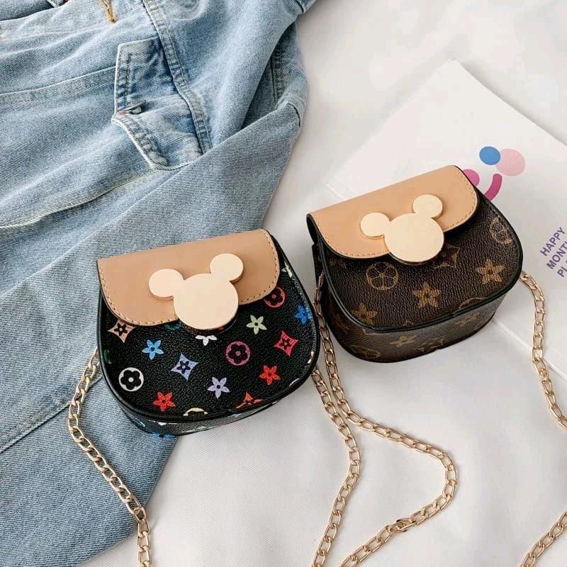 Tas selempang anak lucu imut bahan sintesis 3
