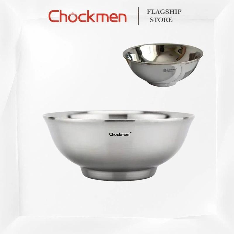 Bát CHOCKMEN Inox 304 12-20CM 2 Lớp Cách Nhiệt Bát Ăn Cơm Bát Canh Tô Cơm Bát Ăn Mỳ Bát Trộn Salad