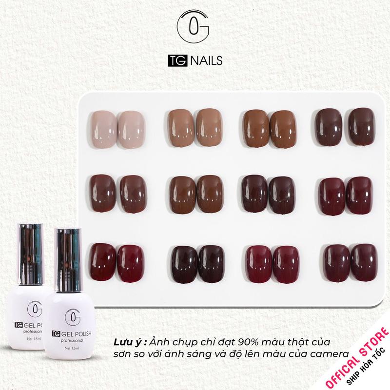 Sơn gel hơ máy tone nâu lẻ hãng Tg cọ tròn 15ml