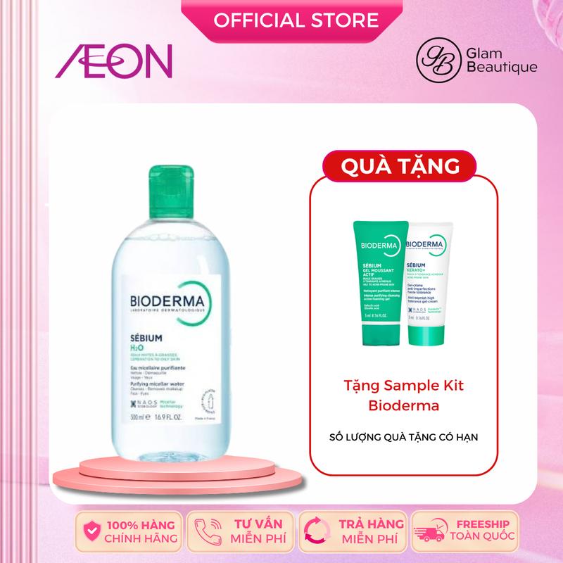 Nước tẩy trang Bioderma Sebium H2O dành cho da dầu và hỗn hợp 500ml - Glam Beautique