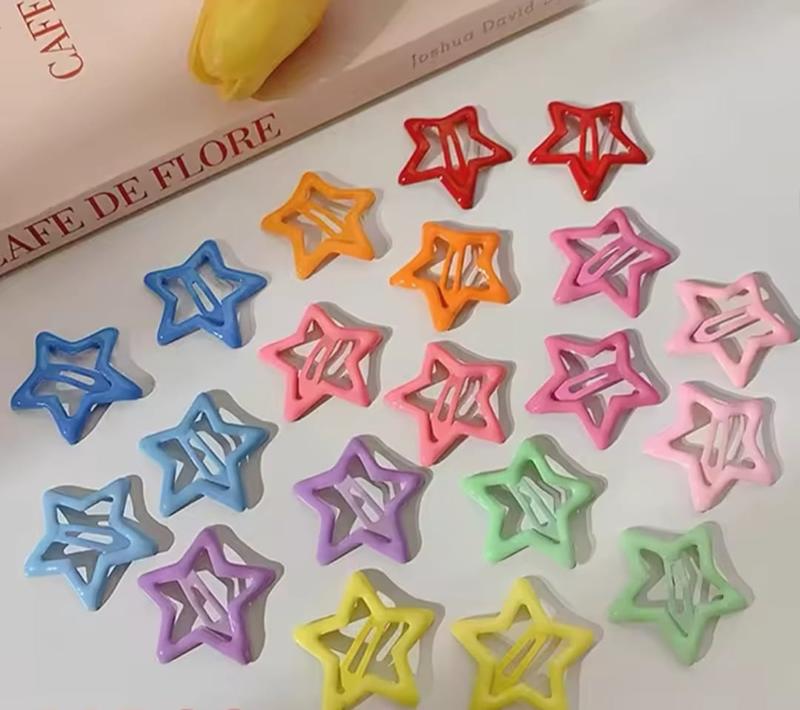Product Introduction of 25PSC Jepit Rambut Anak Perempuan Kaleng Gaya Baru Jepit Rambut Bintang jepitan rambut korea bintang anak -anak dan dewasa 2