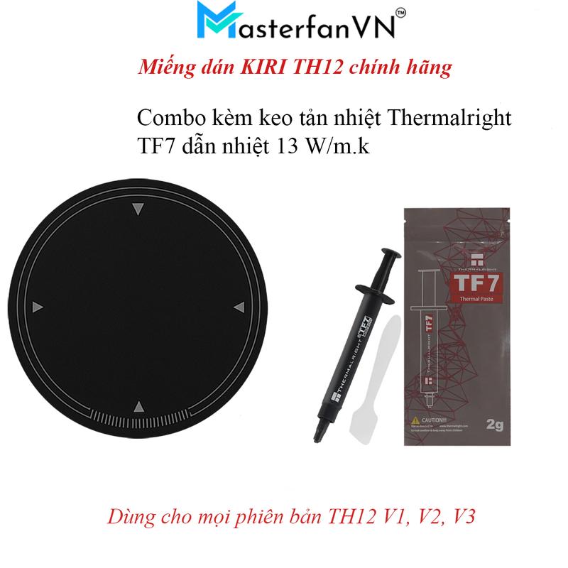 Tấm dán mặt lưng quạt tản nhiệt sò lạnh Kiri TH12 thay thế zin nguyên chiếc đệm silicon TH12 Pro V1 V2 V3