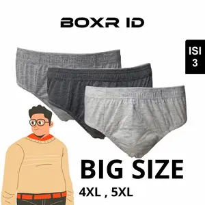 Celana Dalam Pria Jumbo Big Size Romero Terra Ukuran Besar 3XL 4XL Cotton 3 Pcs