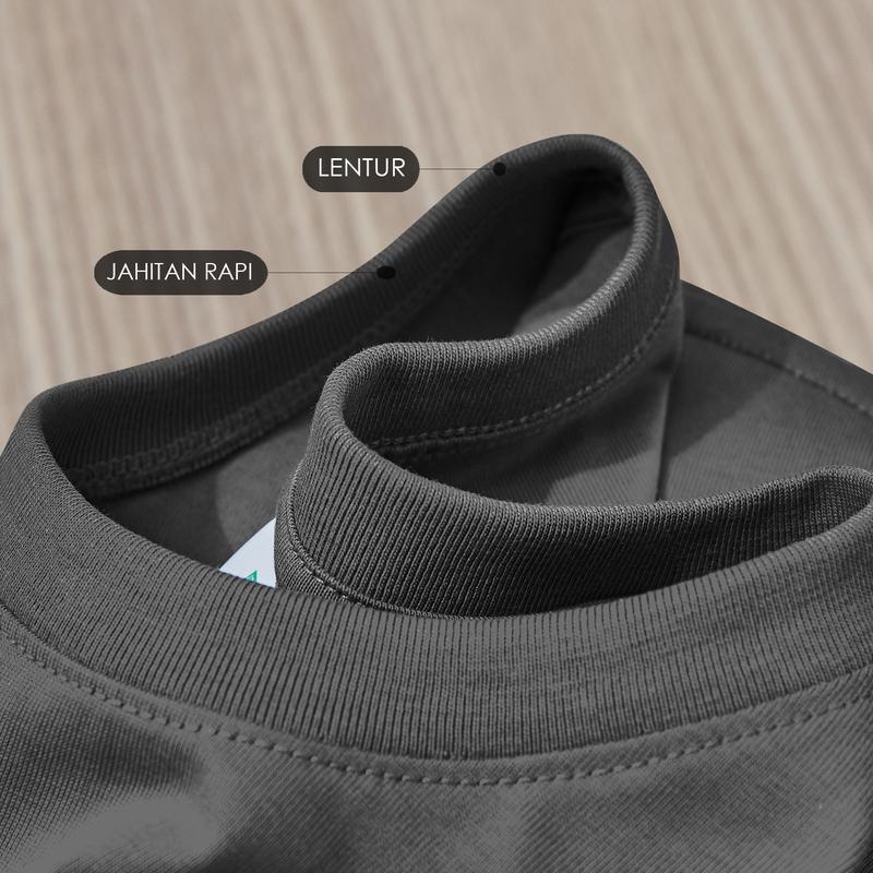 Fatcat - Tshirt SAD FACE BAHAN COTTON COMBED 24S Baju Pria Kaos Nyaman  High Katun Dewasa Lembut Distro Dark Grey Atasan Soft 6