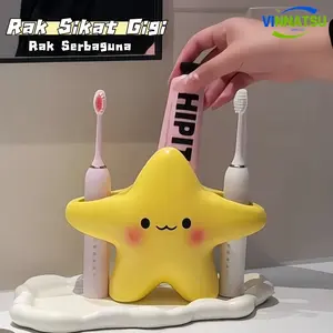 Vinnatsu Rak Sikat Gigi /Rak Serbaguna / Rak Penyimpanan/ Tempat Sikat Gigi / Tempat Penyimpanan Kuas Makeup / Tempat Pensil