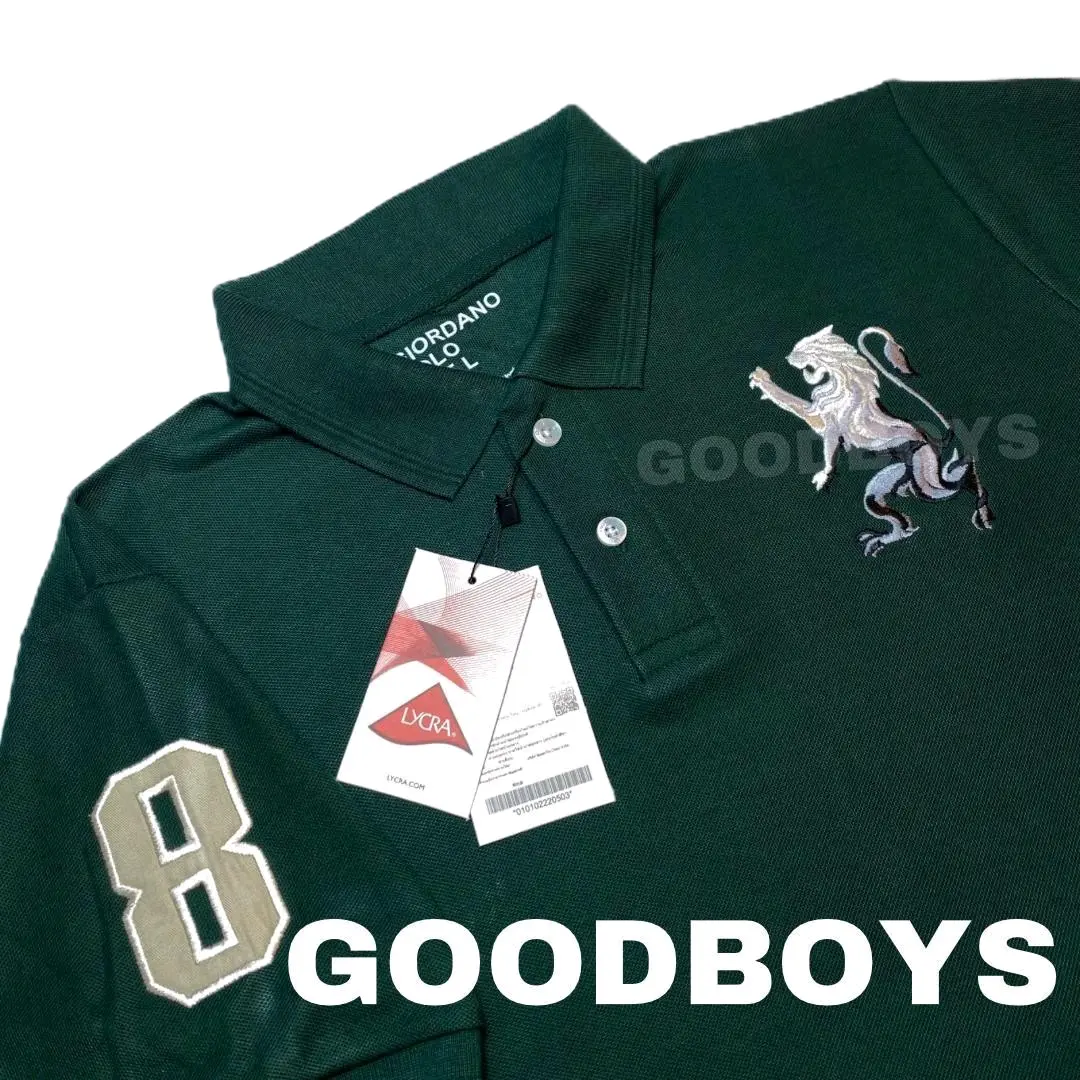Kaos Polo Shirt Pria Kaos Kerah GIORDANO 3D LION Premium Bottol
