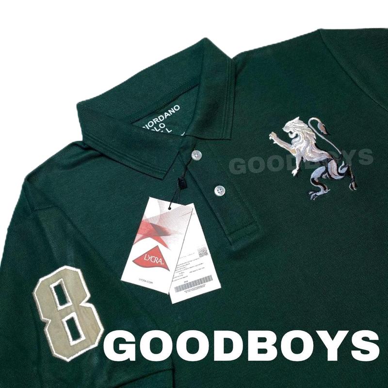 Kaos Polo Shirt Pria Kaos Kerah GIORDANO 3D LION Premium Bottol 1