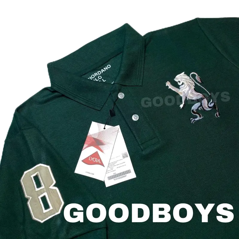 Kaos Polo Shirt Pria Kaos Kerah GIORDANO 3D LION Premium Bottol 0