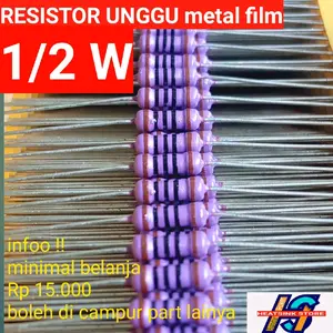 resistor unggu 1/2 Watt varian nilai @(10pcs)