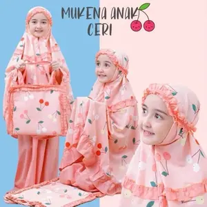 Mukena anak motif karakter lucu 1-8 tahun free tas