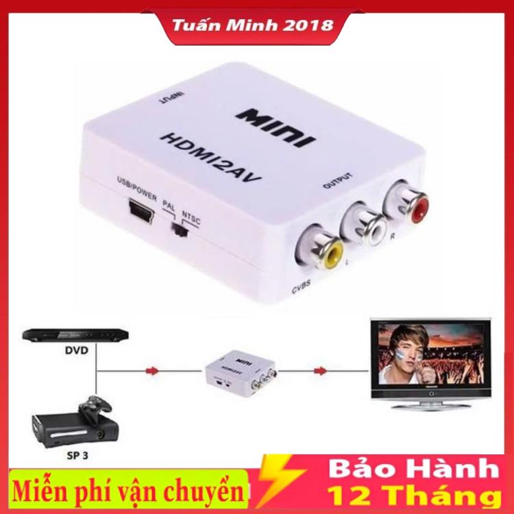 Bộ Chuyển Đổi, Bộ Chuyển AV Sang HDMI, Chuyển Từ Cổng Av Ra Cổng Hdmi chuẩn…
