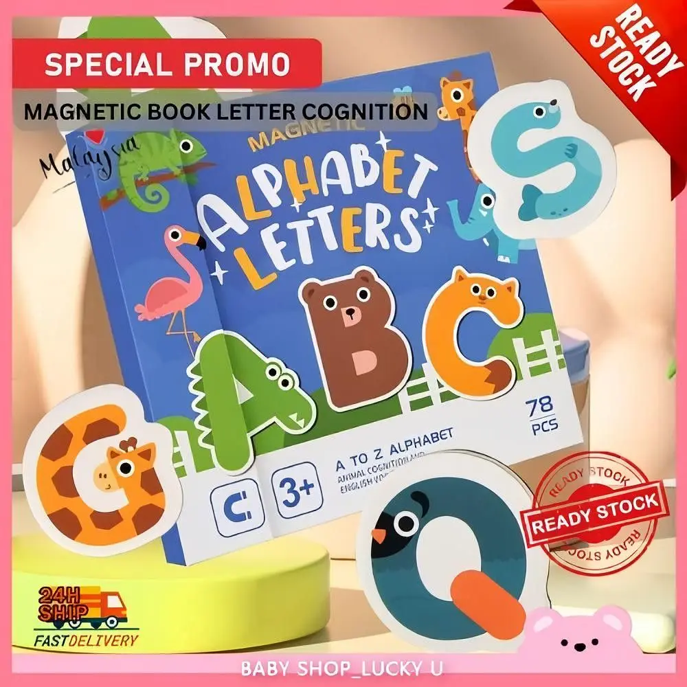 Magnetic Alphabet Book ABC Letter Alphabet Kids Learning Buku ABC Pembelajaran Awal Kanak-Kanak AC-329 Toys