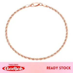 Gelang Emas Korea ( 9 K ) - Gelang Emas Rantai Besar, Sangat Ringan, & Kuat - Toko Emas Gadjah