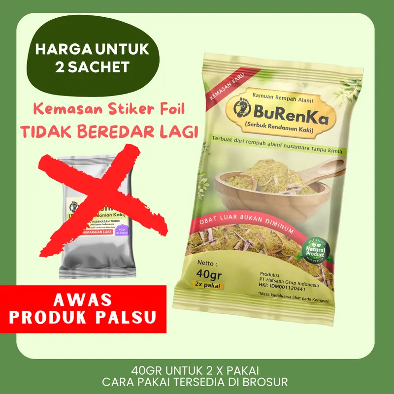 SERBUK BURENKA RENDAMAN KAKI TANGAN ISI 2 SACHET 1