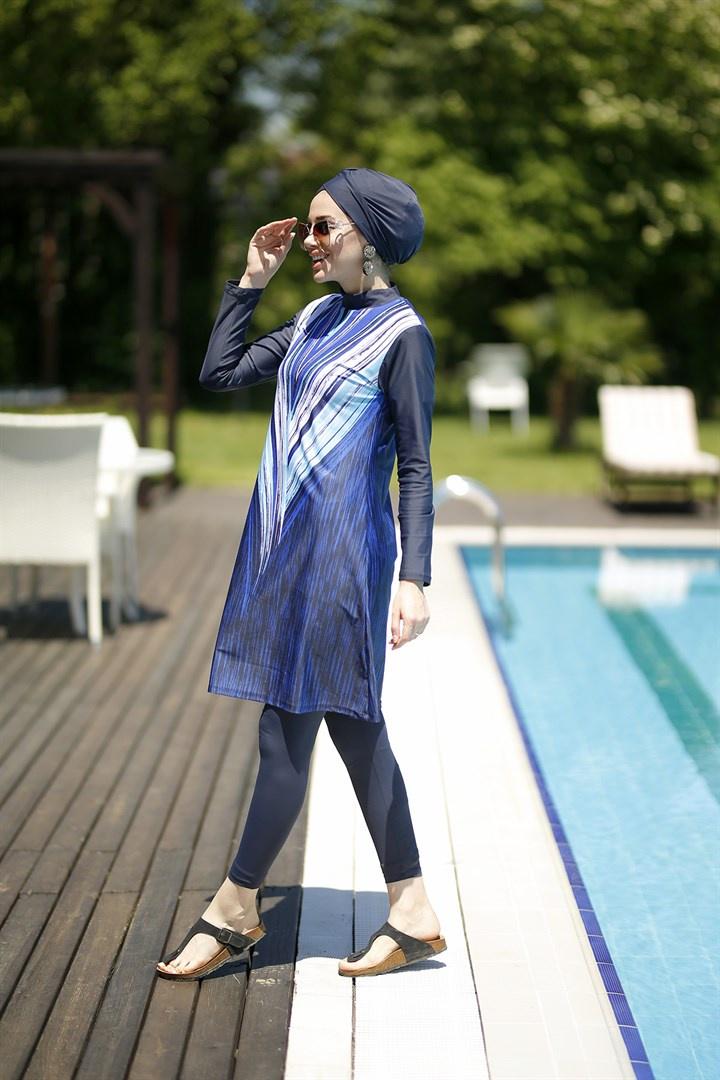 Product Introduction of Muslimah Swimming Suit 3 Pieces Set Women Swimming Suit Long Sleeve Swimwear Hijab Swimsuit Plus Size 35