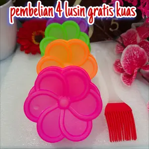 [ 36.pcs ] cetakan kue puding bentuk Bunga Jasmine diameter 7cm besar merk kh / cetakan puding