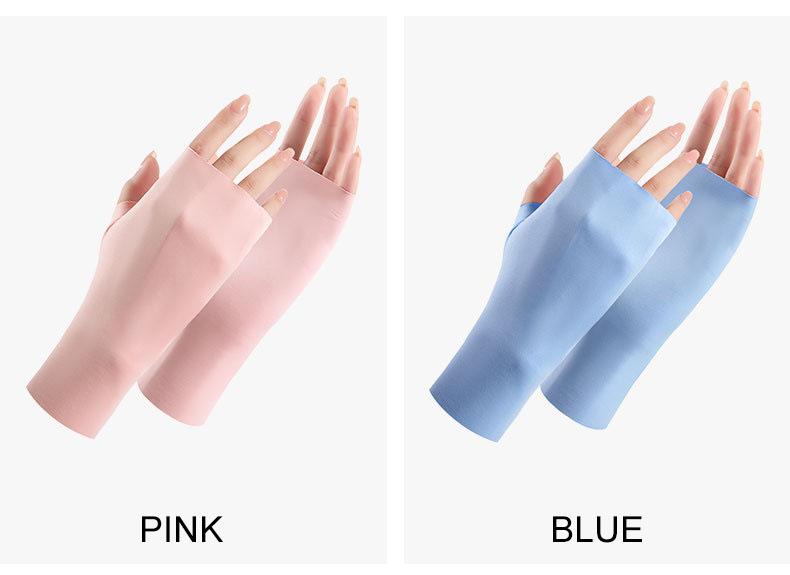 Product Introduction of GTUBIKE UPF50+ Summer Ice Silk Sun Protection Half Finger Gloves Men Women Outdoor Sports Cycling Breathable Fashion Mittens 26