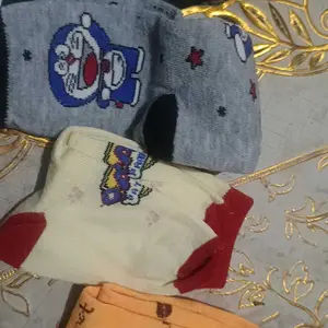 Paket 3 Pasang Kaos Kaki Anak Laki-Laki TK & SD | Motif Kartun Lucu Random | Nyaman & Lembut