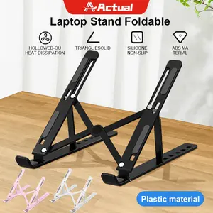 Dudukan Laptop Pendingin Plastik 360° Putar Dudukan Laptop Portabel Lipat dengan Kipas Dudukan Laptop Dudukan Komputer Desktop Radiator Kipas Aluminium Computer Putih