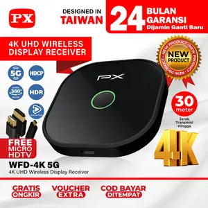 PX WFD-4K 5G Wireless Display Receiver Adapter Audio Video Mirroring HDTV 4K UHD TV Monitor Projector Dongle