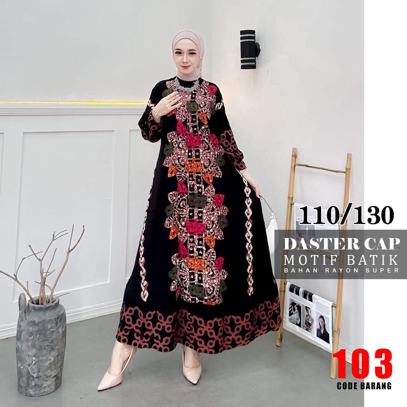 Daster Batik model gamis, midi, lengan pendek 7