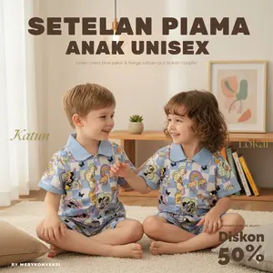 EXCLUSIVE LIVE PROMO AYUNBCH - PIAMA ANAK MOTIF KARTUN LUCU VIRAL NYAMAN 1 - 8 TAHUN