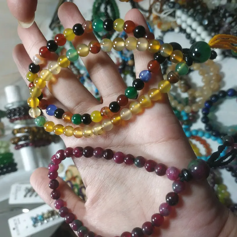 Gelang tasbih seri gold sunkist /Sulaiman /ruby tanzania  /batu mix 0