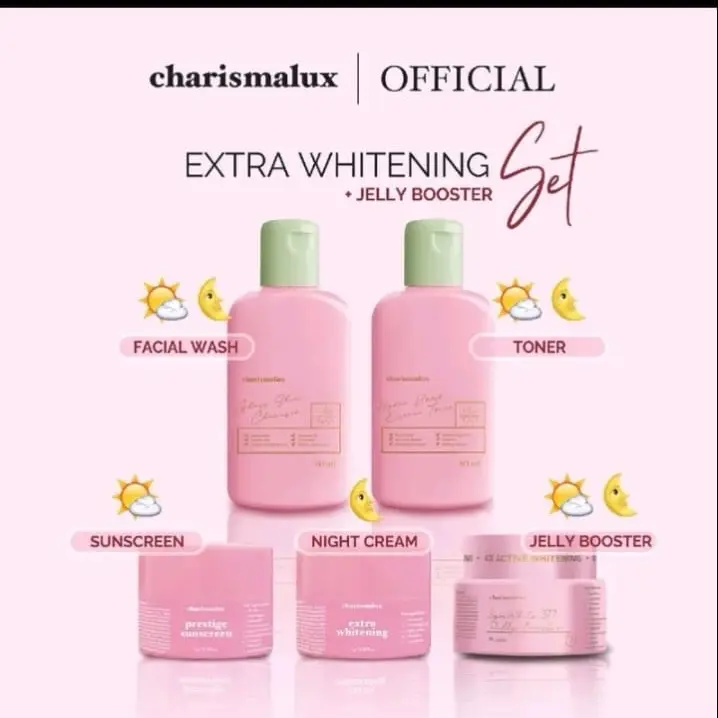 Paket Pemutih Wajah - Whitening Night Cream - Cream Pemutih Wajah - Day Cream Pemutih - Sunscreen Pemutih Wajah Cleanser 0