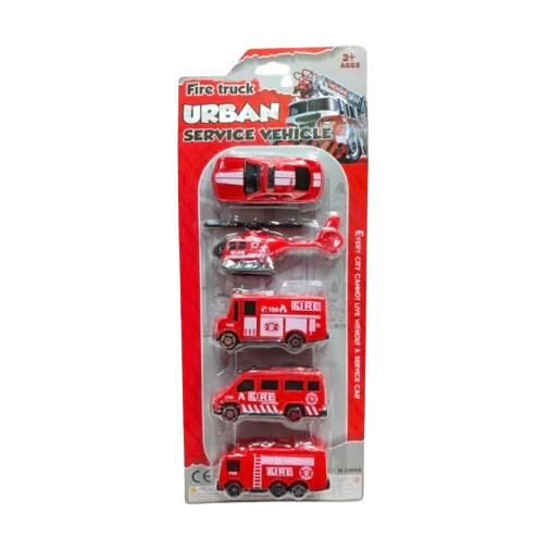 Mainan Anak Mobil Urban Car Diecast Set Vehicle Ambulan Army Police Polisi Konstruksi 5