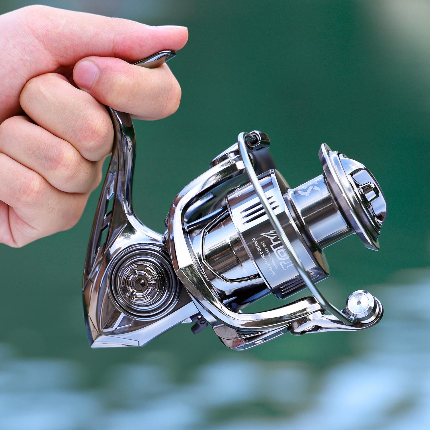 Sougayilang [COD] Reel Pancing Spinning Logam Seri 1000-4000 Baru dengan Gagang Logam power handle, Rasio Gigi 5.2:1, Reel Pancing Olahraga Luar Ruangan, Tersedia di Jakarta