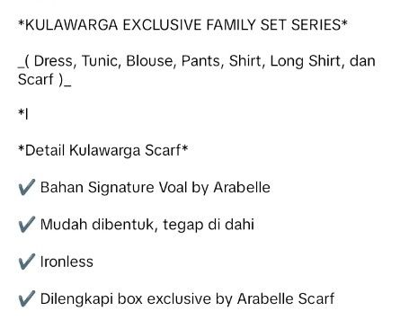 kulawarga scarf by arabelle ori new collection Square Jilbab Segi Empat