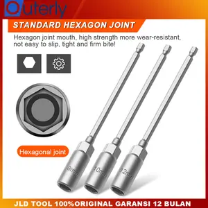 【COD】3PCS Adaptor Socket Mata Kunci Shock Format Hexagonal Ukuran 8mm 10mm 12mm Panjang, Bisa Untuk Buka Bak Cvt Motor Matic