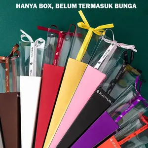 (ECER HANYA BOX) Single rose box wrapping mawar