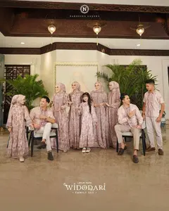 WIDODARI FAMSET WARNA LAZULE NUDE BY NADHEERA LUXURY BUSANA MUSLIM KELUARGA LEBARAN SERIES