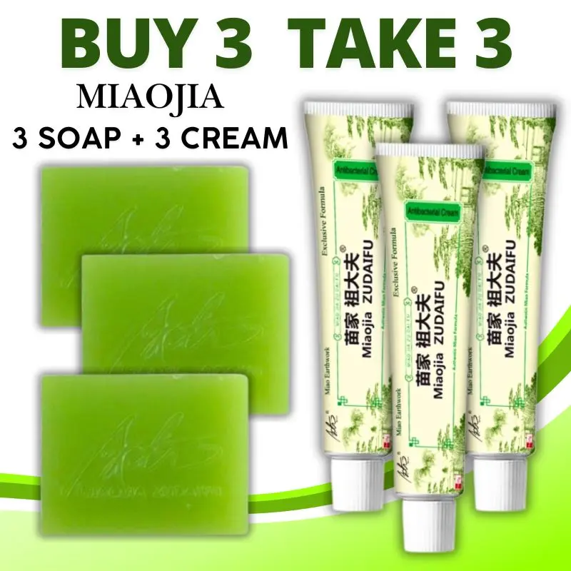 【BUY 3 TAKE 3】miaojia zudalfu Skin cream Ontment 15g*3+Mlaojla Soap 70g*3 Skincare Skin Repair