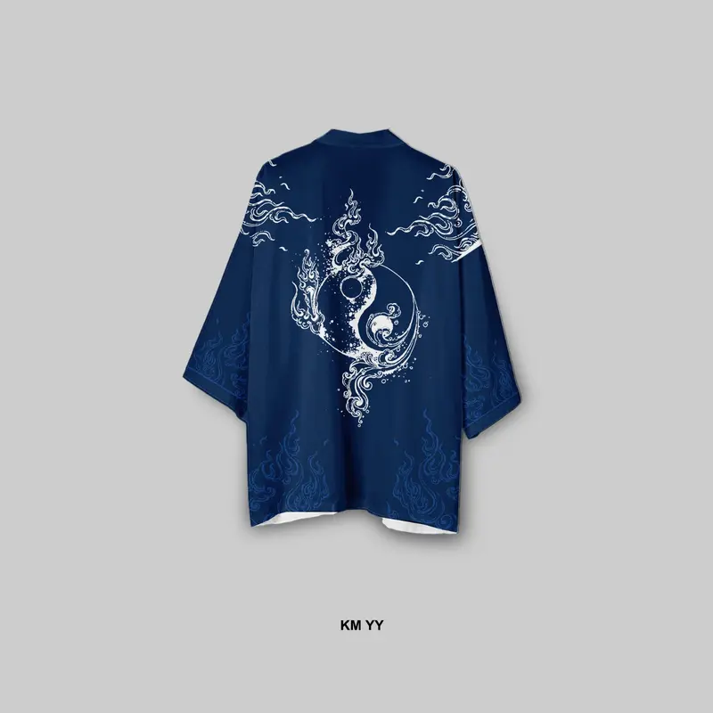 Kimono Outer Outwear Casual  FullPrint 3R YY 3