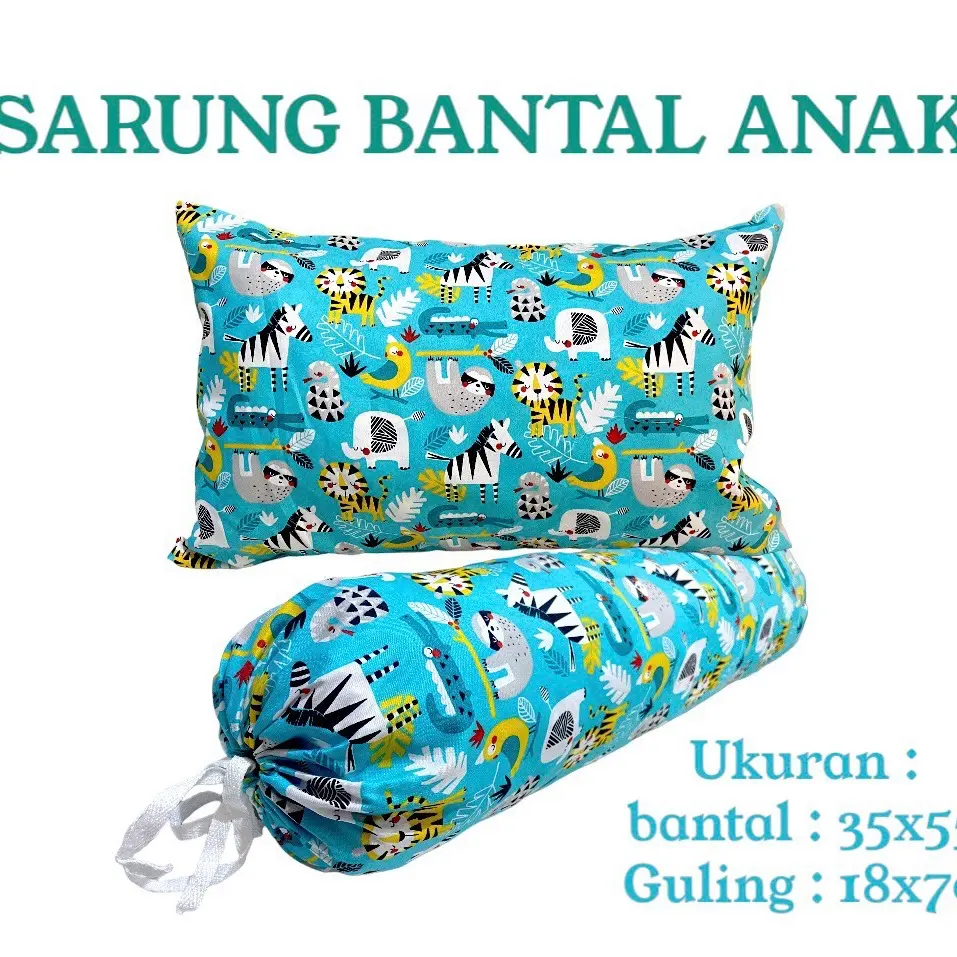 1 PASANG SARUNG BANTAL DAN GULING ANAK 1-8 tahun