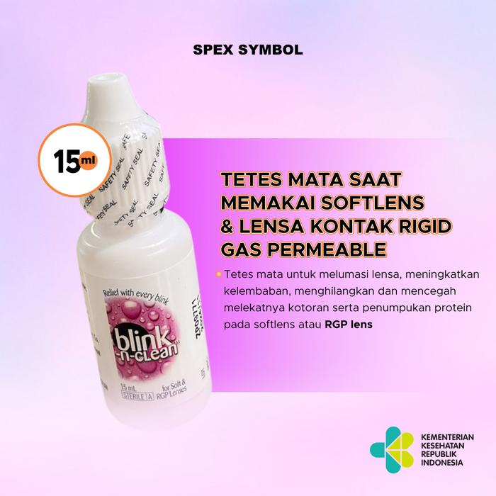 Gambar (COD) Blink & Clean 15ml | Blink Contact 10ml - Spex Symbol - Eye Drops - Tetes Mata Softlens - Blink & Clean 15ml dari Spex Symbol Kota Administrasi Jakarta Pusat 5 Tokopedia