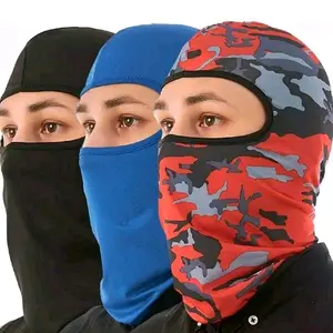 Masker Ninja Buff Bandana Hitam Loreng tengkorak - Penutup Wajah, Pelindung Sinar Matahari Bahan Lembut