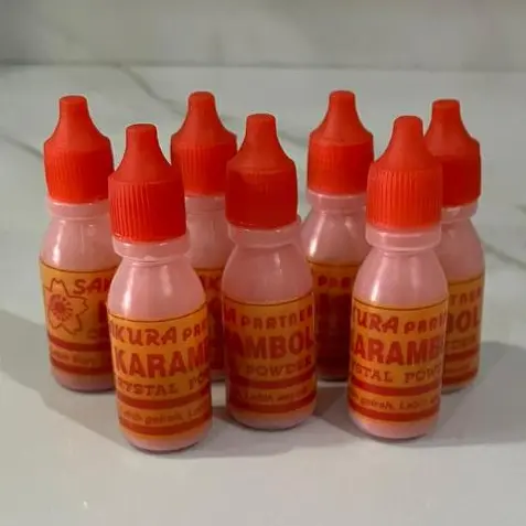 Kristal Karambol Sakura | bedak pelicin meja krambol | butiran keristal kerambol halus | carambol crystal | carrom games powder