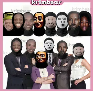 【READY】Topeng Ugly Face Lucu - Masker Ekspresi Wajah Abstrak Unik & Kreatif-Motor Pelindung Sinar Matahari Topeng-Aktivitas Outdoor-Couple Mask Bisa Melihat Ke Luar Mainan-Topenglucu-Maskerwajah-Topengwajah