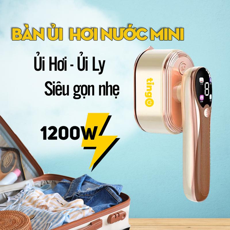 Bàn là cầm tay hơi nước công suất cao 1200w ủi ly ủi hơi nước TinGO xoay tay cầm gấp gọn đi du lịch có 2 chế độ bàn là hơi nước, là khô; bàn ủi hơi nước mini cho sinh viên