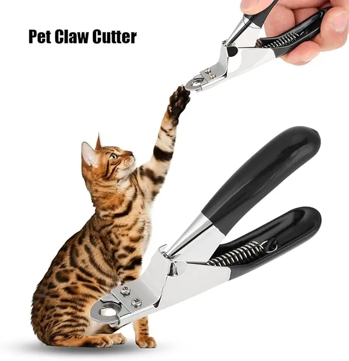 1PC Dog Cat Pets Nail Clippers, Professional Pets Claw Trimmer with Free Nail File, Sharp Stainless Steel Blade, Sturdy Non Slip Handles - for Safe, Professional at Home Grooming
