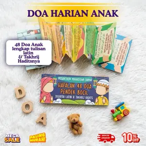 Kartu Doa Sehari Hari Anak Kartu Hafalan 48 Doa pendek Anak untuk sehari hari | Doa Anak TPQ TK SD