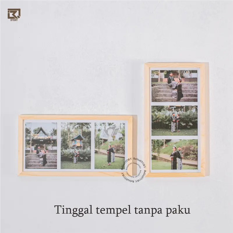 CETAK KOLASE 3 FOTO PLUS BINGKAI 15X30 1