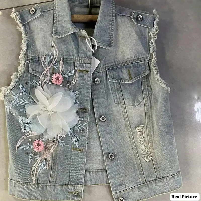 Vaoutfit Vega Vest jeans Atasan wanita 2