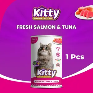Kitty Premium Cat Food Fresh Salmon & Tuna 400gr - isi 1 pcs